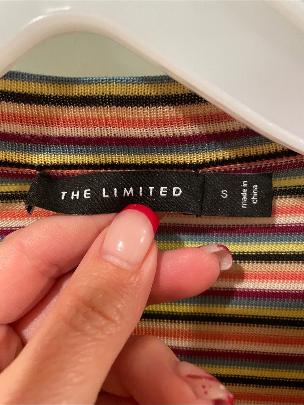 The Limited Multistripe Cardigan in Yellow, Red, Blue and Green - Picture 2 of 5